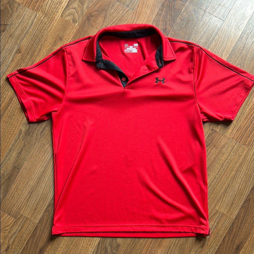 Under Armour Red Performance Polo Shirt
